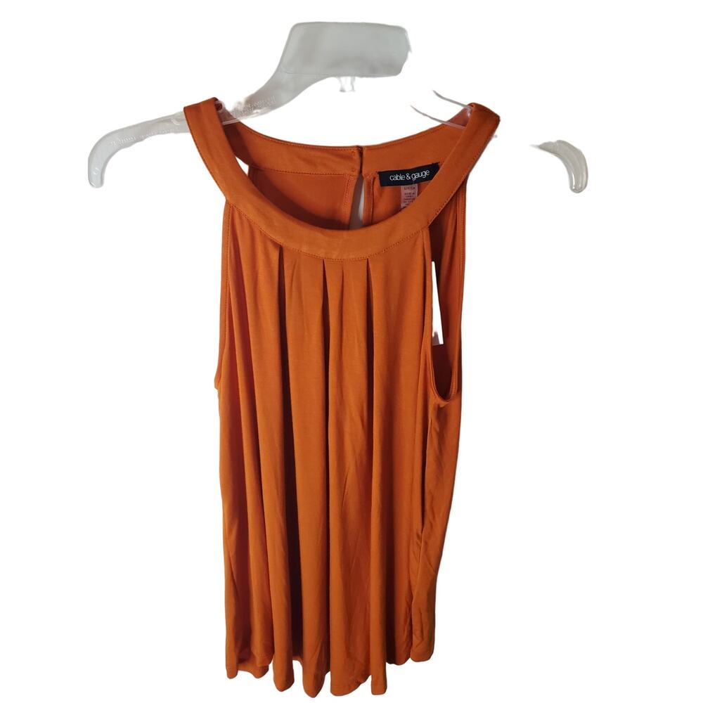 Cable & Gauge Gold Flame Sleeveless Top, NWT, Small